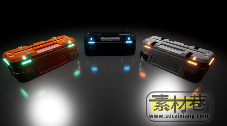 UE游戏科幻箱子盒子模型资源包Sci-Fi Crates