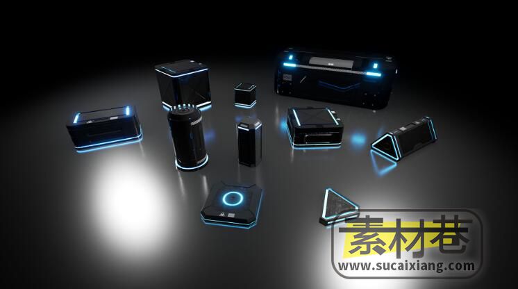 UE游戏科幻箱子盒子模型资源包Sci-Fi Crates