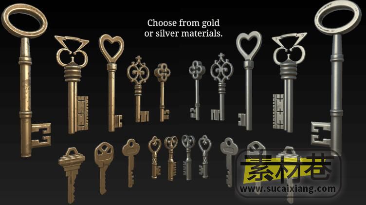 UE各种钥匙模型资源包Keys Mini Pack