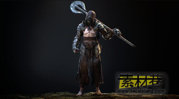 UE幻想游戏穿铠甲的异教徒角色模型素材Heretic v1.1