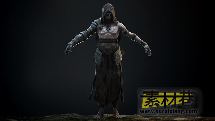 UE幻想游戏穿铠甲的异教徒角色模型素材Heretic v1.1