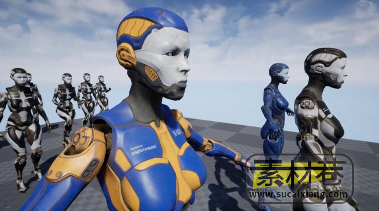UE科幻女机器人模型资源包Female Robot