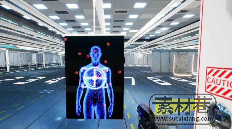 UE科幻室内射击训练场模型资源包Shooting range blueprint