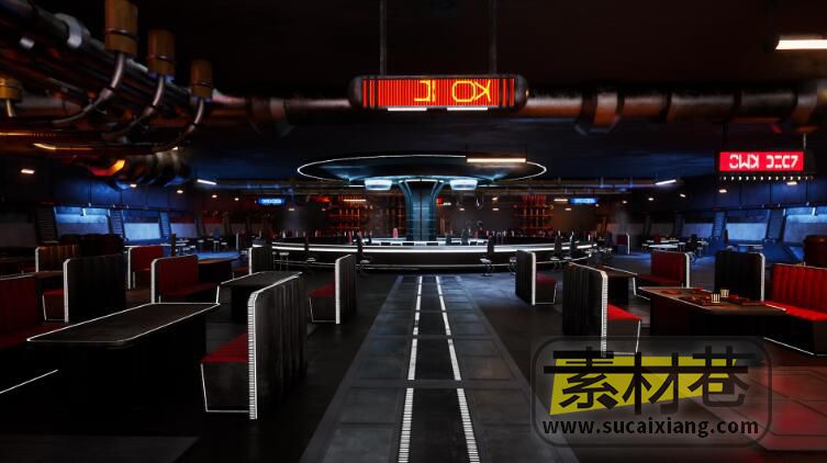 UE科幻游戏空间站模型资源包Ring World City Station