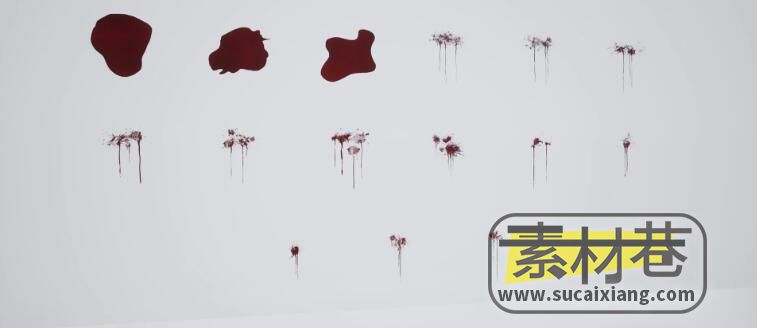 UE游戏写实血液动画贴花Animated Blood Decals - Realistic
