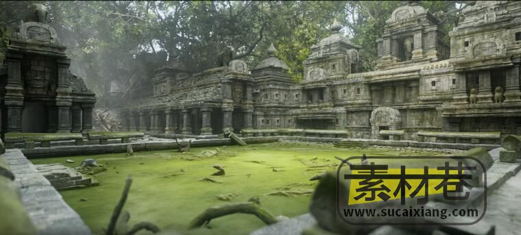 UE柬埔寨寺庙废墟遗迹场景模型[VP] Temples of Cambodia