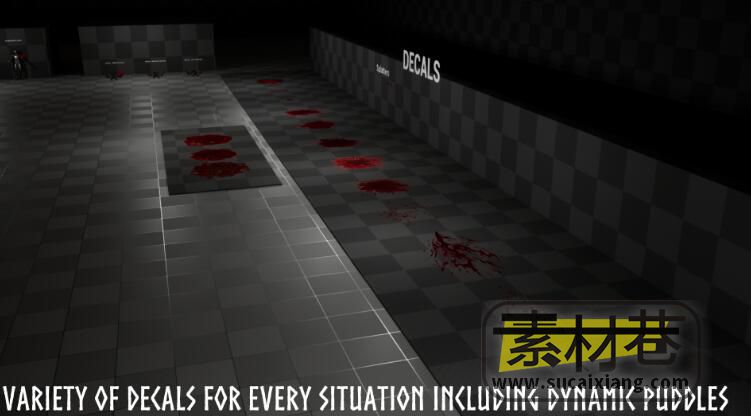 UE逼真的游戏血液特效Realistic Blood VFX - Niagara Blood Effects