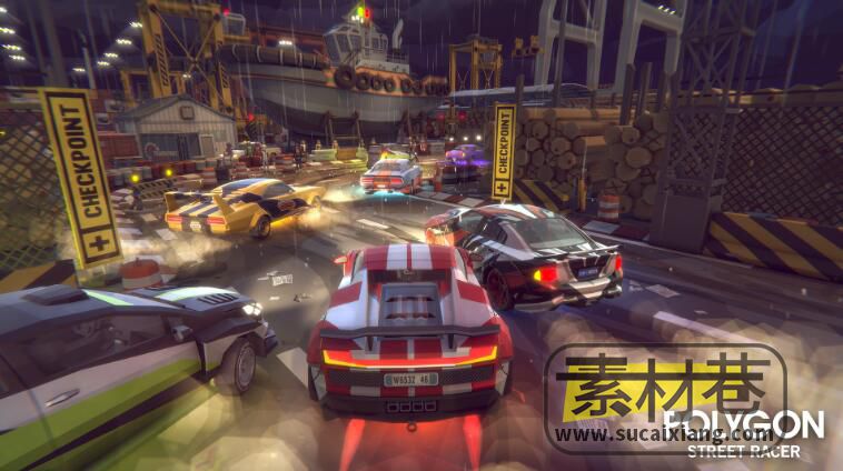 Unreal Engine史诗级低多边形街头赛车模型包POLYGON - Street Racer