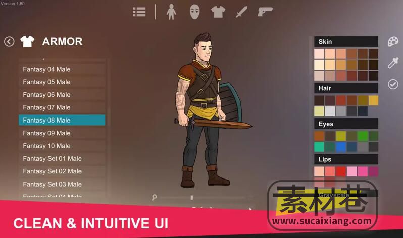 Unity游戏角色创造Character Creator 2D v1.94