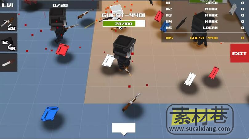 Unity多人在线射击竞技场游戏模板系统Shooter IO - PUN2 1.23b
