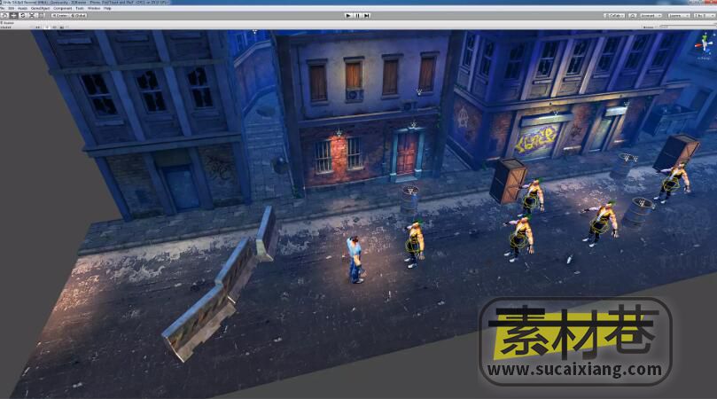 Untiy横版街机格斗游戏模板资源包Beat 'Em Up - Game Template 3D v1.4