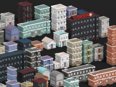房屋建筑模块化3D模型