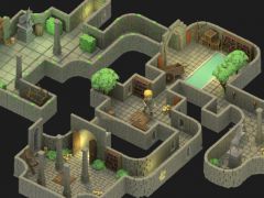 模块化废墟地牢3D游戏模型素材
