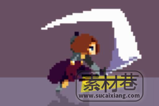 2D横版RPG游戏像素女战士动画素材