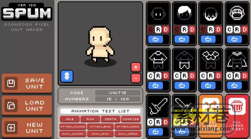 Unity游戏像素角色制作工具2D Pixel Unit Maker - SPUM v1.6.5