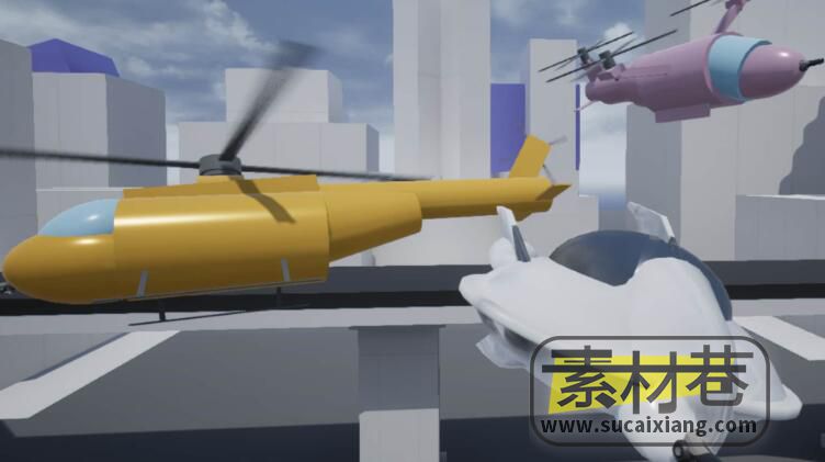 Unreal Engine无人机直升机模型系统AI Enemies - Drone