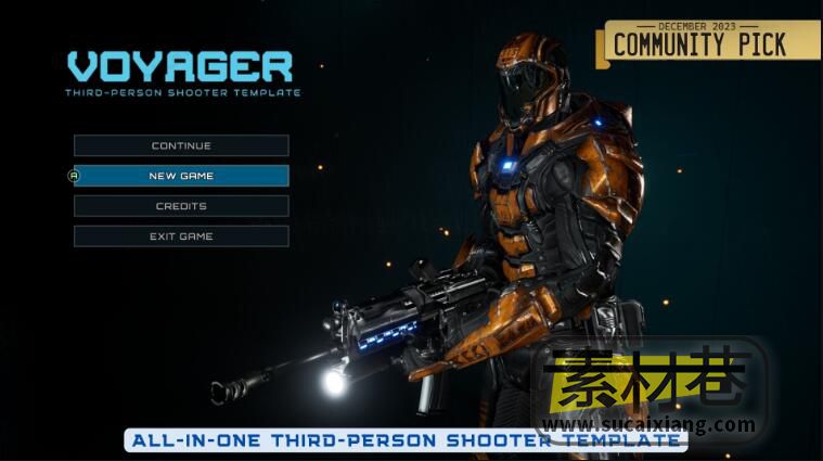 UE第三人称射击游戏模板Voyager: Third Person Shooter Template v1.4.1
