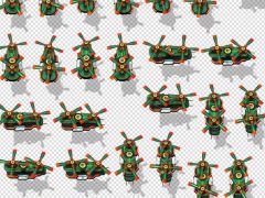 Q版现代战争策略塔防游戏人物角色机器人车辆飞机动画素材