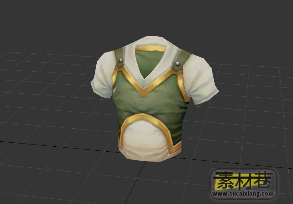 游戏一个布甲上衣3D模型
