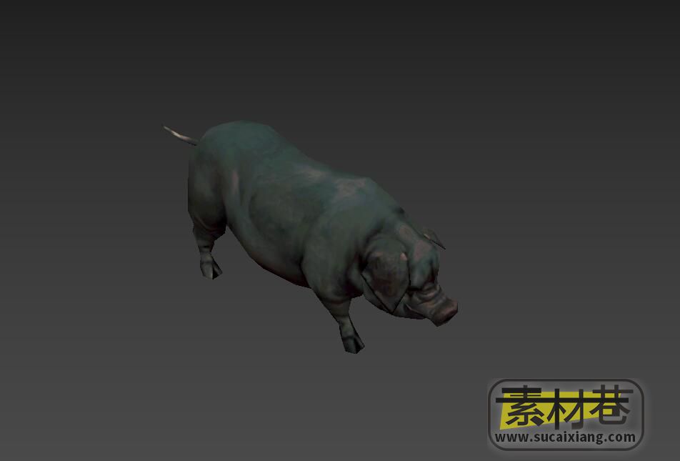 游戏灰色老母猪3D模型