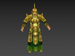 游戏黄金铠甲3D模型