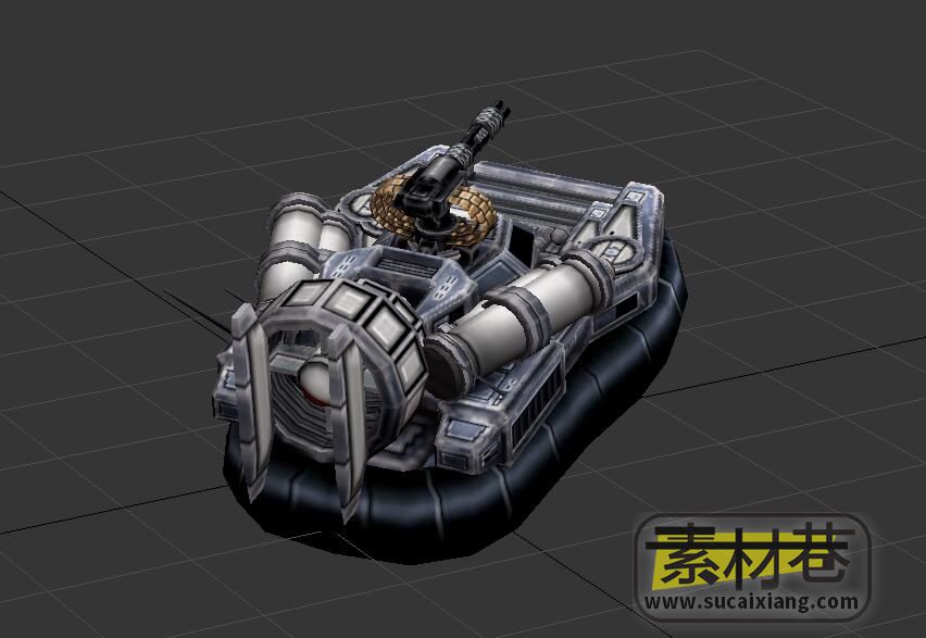 科幻武装气垫船游戏模型