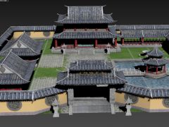 中式古典风格院落游戏模型