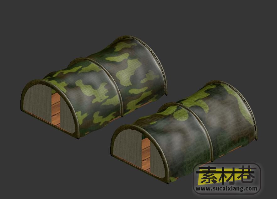 游戏军用帐篷3D模型