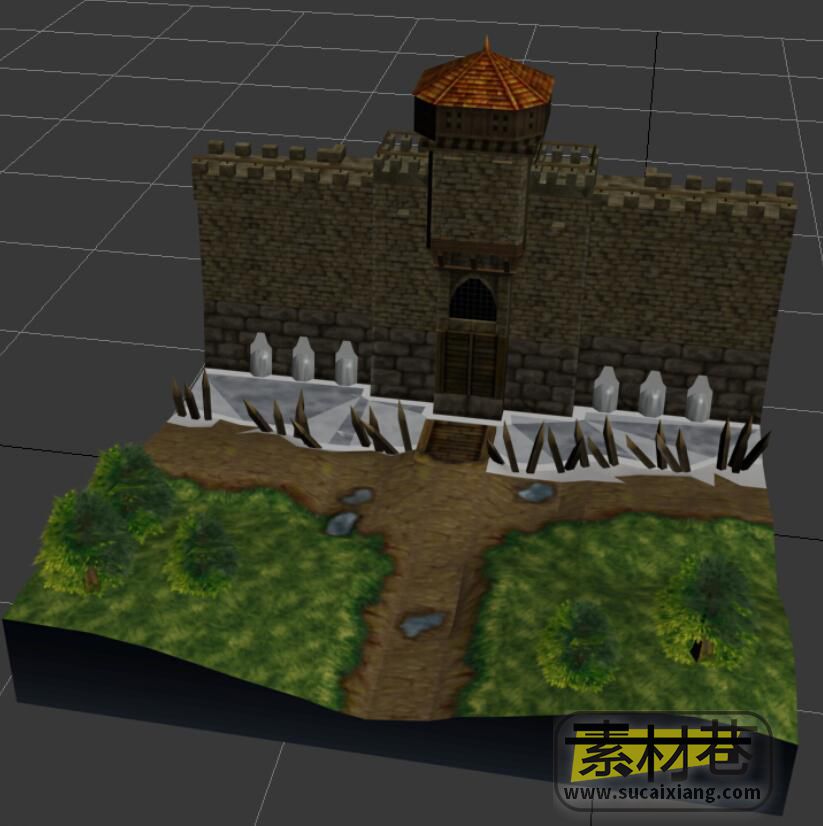 圣女贞德游戏西方中世纪房屋建筑场景模型集合