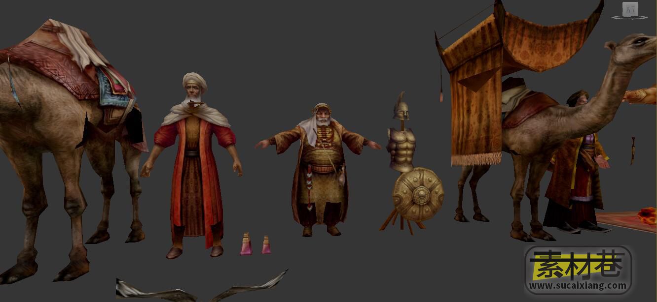 古埃及NPC人物角色3D游戏模型集合