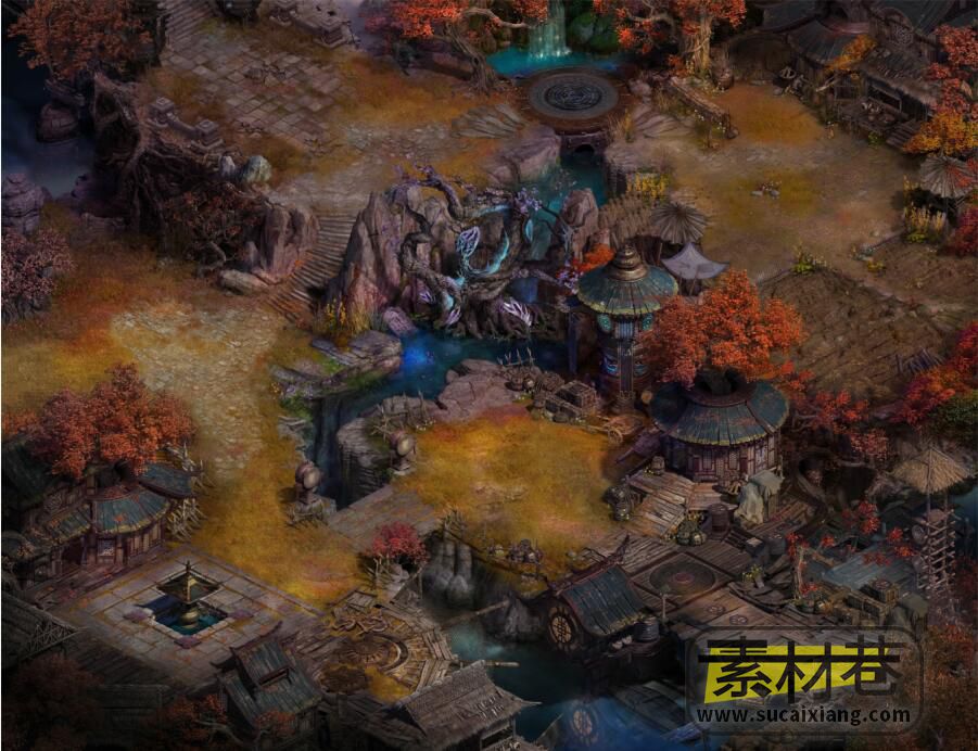 9张仙侠类游戏高清大地图场景素材