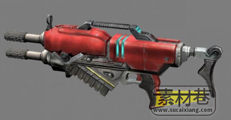 几个次世代科幻游戏枪武器3D模型