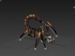 3D游戏蝎子模型（带骨骼动画）