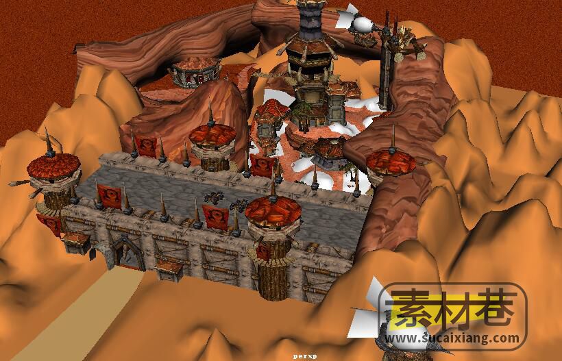 魔兽游戏城堡场景3D模型