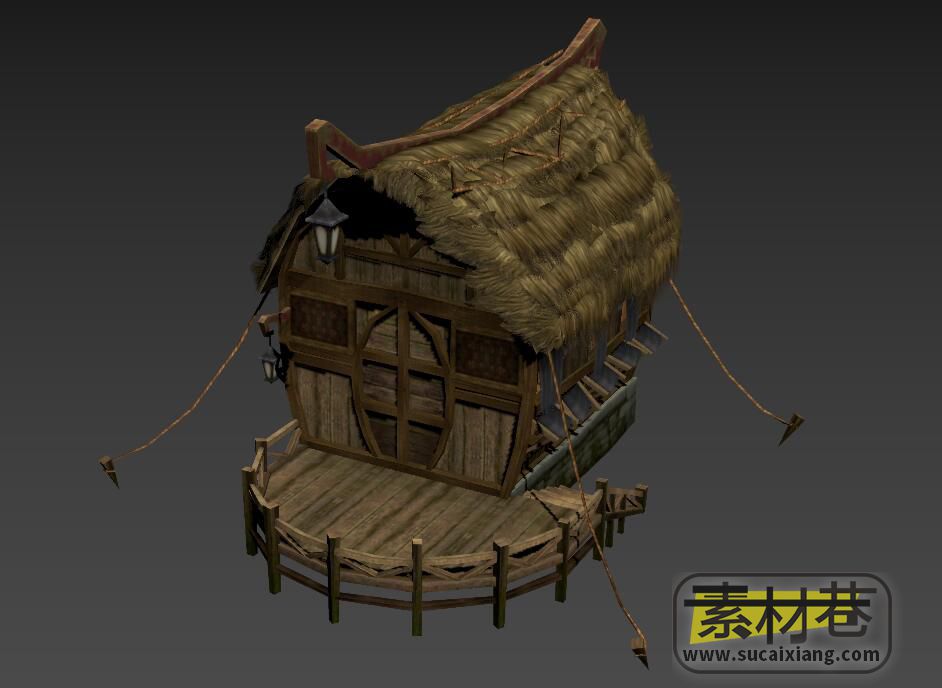 游戏怪异的木房子3D模型