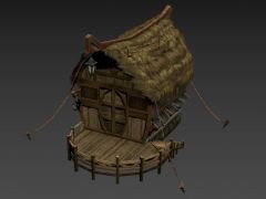 游戏怪异的木房子3D模型