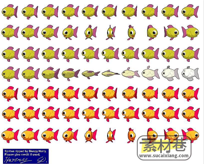 2D养鱼模拟经营游戏怪怪水族馆素材