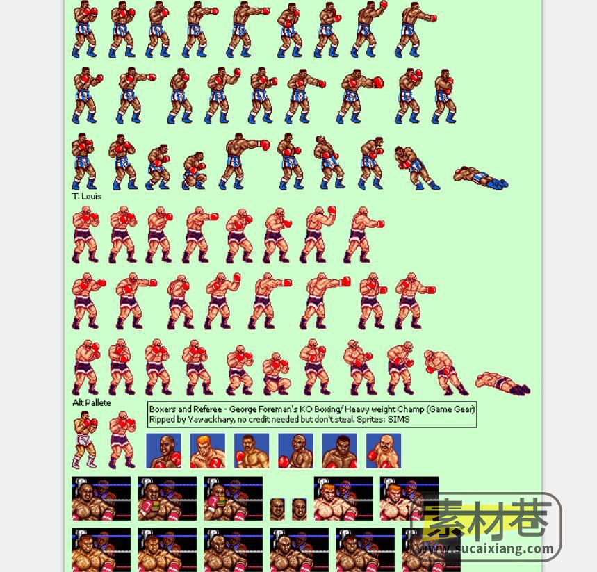 2D国外格斗游戏乔治福尔曼的KO拳击素材