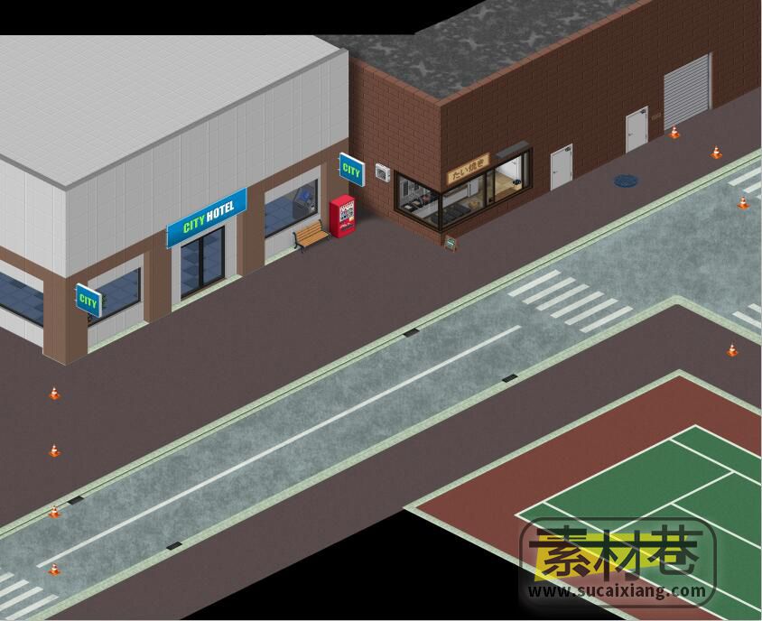 2D日系风格模拟恋爱游戏少女城市素材