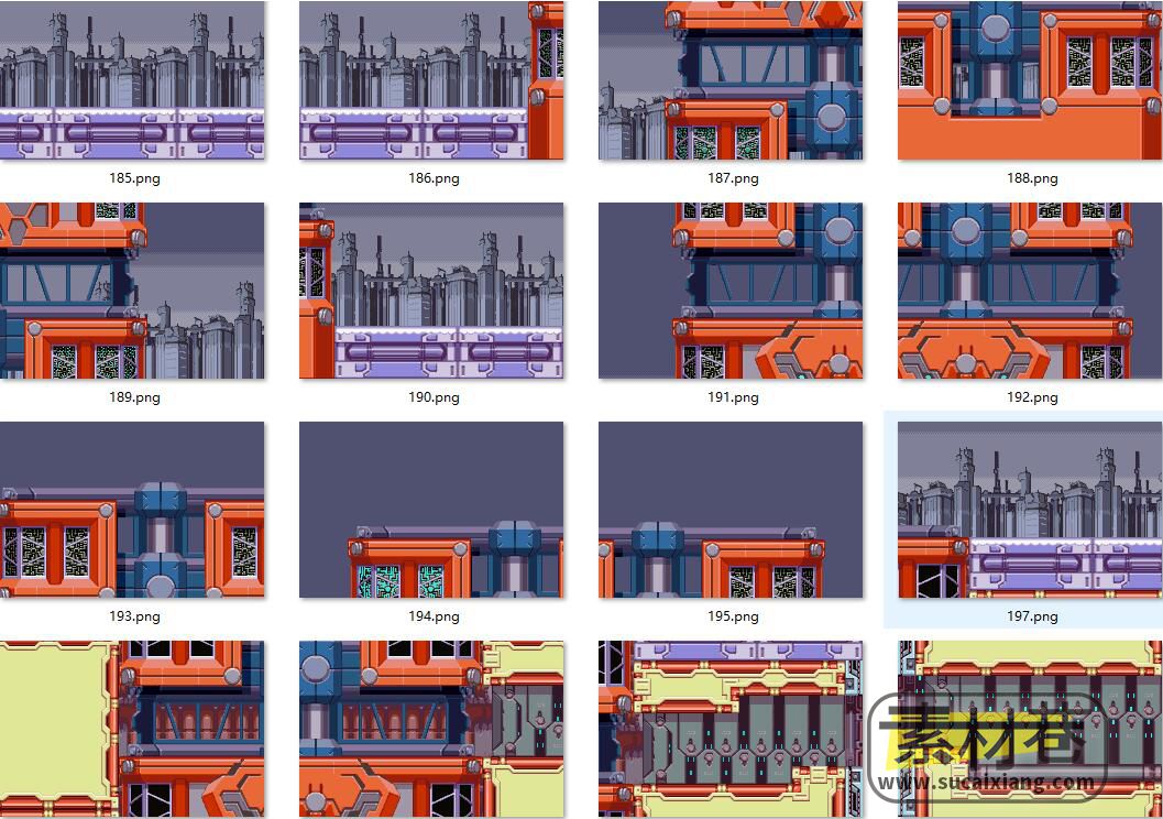 2D横版冒险游戏Megaman Zero 4场景素材