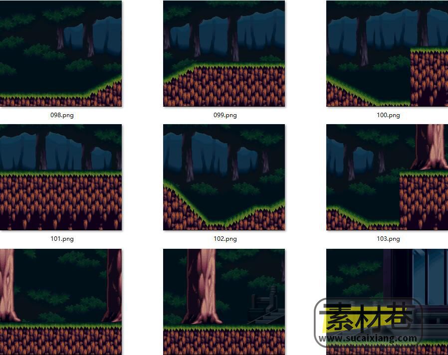 2D横版动作闯关游戏蝙蝠侠与罗宾历险记场景素材