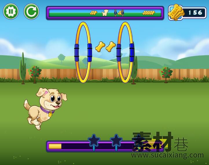 html5小狗的欢乐日宠物互动游戏源码