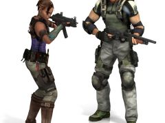 两个射击游戏特种兵人物角色模型