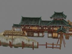 游戏古代驿站模型