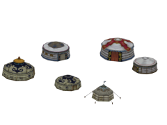 6种风格蒙古包3D模型