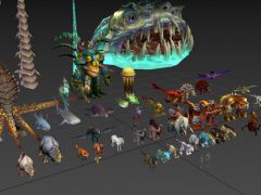 几十个修仙玄幻游戏动物怪物模型集合