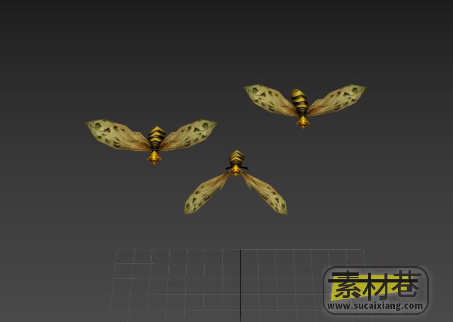 游戏马蜂群3D动画模型