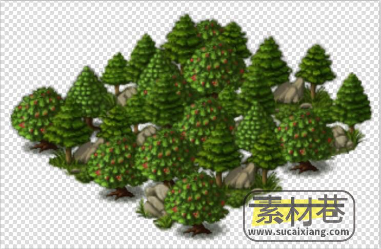 2D游戏树木树林素材