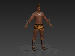 游戏土著人3D模型
