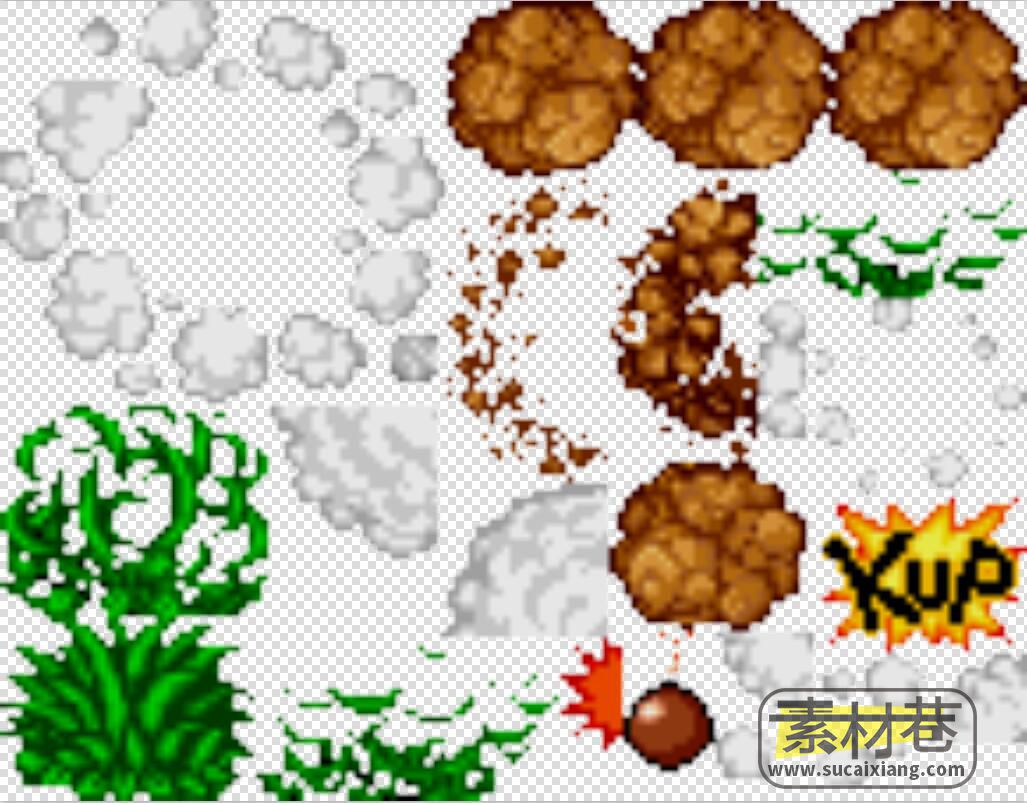 2D横版冒险游戏火山人与龙素材
